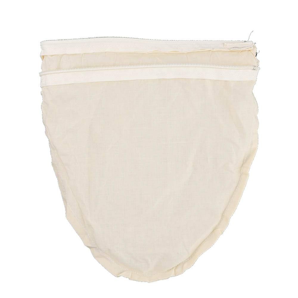Ausla Coffee Filter Bag, Reusable Cotton with Stainless Steel Ring, Easy Zipper Design for Loose Leaf Tea and Coffee Brewing