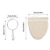 Ausla Coffee Filter Bag, Reusable Cotton with Stainless Steel Ring, Easy Zipper Design for Loose Leaf Tea and Coffee Brewing view 2