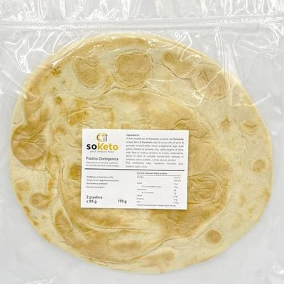 Keto Keto Chetogenic Bread for Keto & Low Carb Diet 3 Packs of 170 g (Tot.6 x 85 g Piadinas) Protein Keto Piada with Coconut Oil-Base Pizza-For Vegetarians, Vegans, Diabetics (Ig<2)