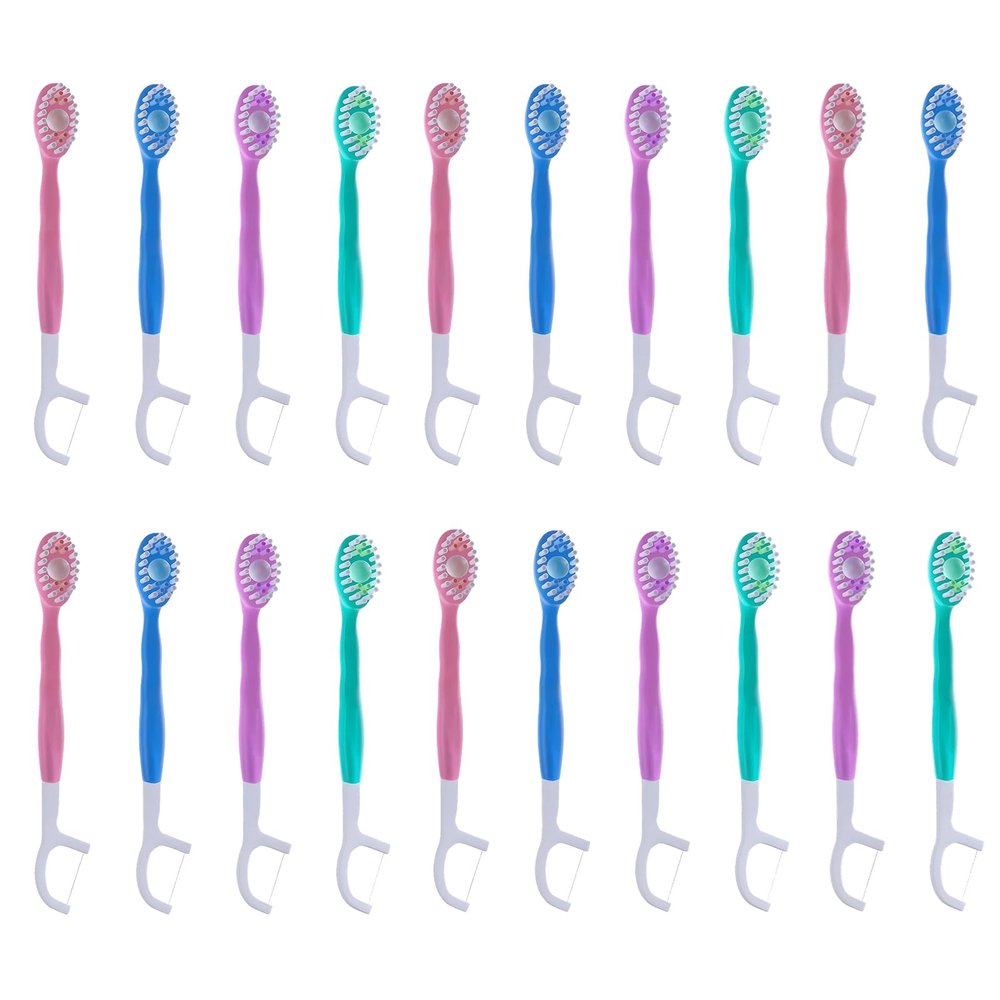 20 Pack Disposable Toothbrush with Toothpaste, Mini Toothbrush for Travel, Compact Oral Care Solution for Long Flights, Camping, and Office Commuting