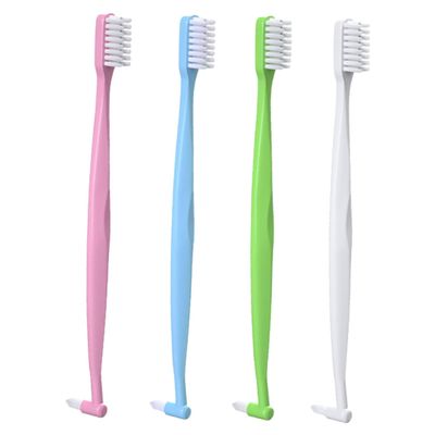 Beavorty 4pcs Double-Headed Interspace Toothbrushes with Tapered Heads for Home and Travel Use, Ergonomic Design with Firm Grip and Sturdy Pp Material