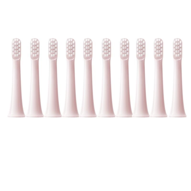 10PCS Compatible with Compatible with MIJIA T100 Replacement Brush Heads Electric Toothbrush Vacuum Soft Bristle Suitable Nozzles(10Pink)(10pink)(10pink)