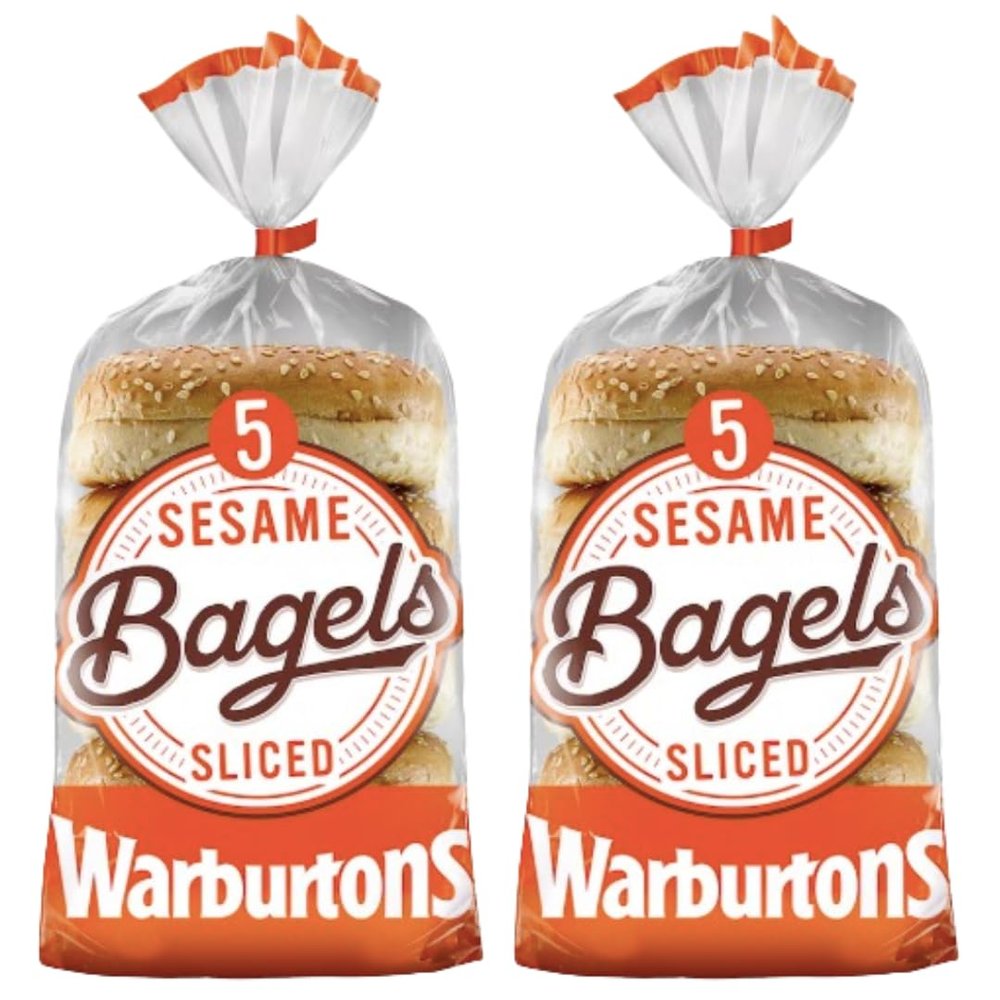 Soft & Sliced Sesame Bagels 2x5 Pack Warburton (2x5 Bagels)