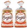 Soft & Sliced Sesame Bagels 2x5 Pack Warburton (2x5 Bagels) view 1
