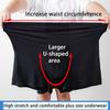 2XL-13XL Plus Size Comfort Men's Boxer Briefs Underwear 2-Pack Boys Middle-aged Elderly Seniors Loose Underpants Panties(Dark Blue,7XL) view 4