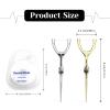 DKJEkdje 2 Set Stainless Steel Dental Floss Set with Replaceable Picks, Toothpick Holder & 1969inch Roll - Portable Oral Care Kit in PVC Case view 2