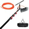 Window Cleaning Pole with Water Fed Brush, Extendable for Solar Panel and Roof Cleaning, 12M Reach view 1