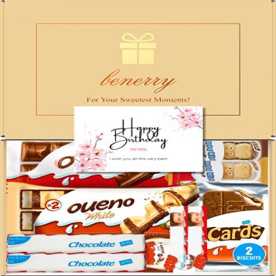 Benerry Chocolate Gift Box Hamper - 12 Treats Birthday Gift - Creamy Wafer Sweet Box of Chocolates