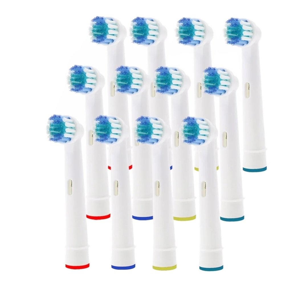 12Replacement Brush Heads Compatible with Oral-B Electric Toothbrush Fit Advance Power/Pro Health/Triumph/3D Excel/Vitality Precision Clean(12 Pcs)