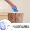 Denture Soaking Container Retainer Cleaner Box, Denture Pot Storage Holder Cup Retainer Cleaning Tub for False Teeth, Clear Aligner, Mouth Guard - Blue view 3