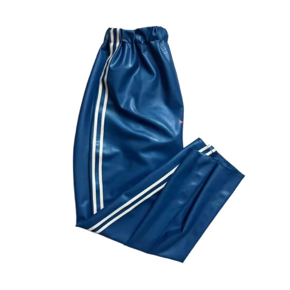 100% Latex Pants Casual Style Unisex Elastic Trouser Customizable Size and Color,Women,L