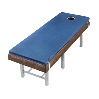 Folding Table Mattress, Memory Foam Comfort Topper with Breath Hole, Square Head Futon for Salons/Spas/Therapists, Navy Blue, 70x190cm