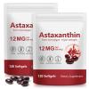 Astaxanthin Supplements 12mg - 120 Softgels | Premium Natural Antioxidant from Microalgae | Eye, Skin, Brain, Joint, Heart & Immune Health Support | Non-GMO, Gluten-Free view 1