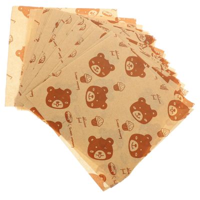 WATIIFUFU 500 Sheets Greaseproof Paper Liners for Food Wrapping and Baking, Oil-Proof Sandwich Wrappers with Cute and Lovely Design, Suitable for Cookies, Cakes, Dishes, and Food Containers