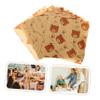 WATIIFUFU 500 Sheets Greaseproof Paper Liners for Food Wrapping and Baking, Oil-Proof Sandwich Wrappers with Cute and Lovely Design, Suitable for Cookies, Cakes, Dishes, and Food Containers view 3