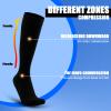 4 Pairs Compression Socks for Men and Women Graduated Stockings 15-20 mmHg Knee High Support Stockings for Circulation Sports Travel Flight Work (2black+2beige, L/XL) view 2
