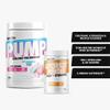 Per4m Pump Stim Free Pre Workout & Glycersize Powder | 10g L-Citrulline, 3g Taurine & 3000mg Glycersize for Pump, Hydration & Muscle Fullness | 30 Servings, 495g + 90g (585g, Fizzy Bubblegum Bottles) view 2