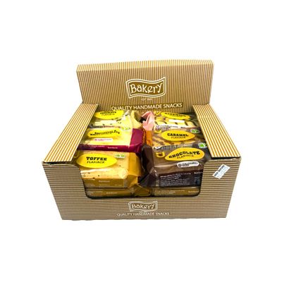RJ CEREAL BARS VARIETY PACK 125G (Pack of 24) - White Chocolate, Raspberry-white chocolate, Caramel, Toffee, Chocolate, Bakewell | Bulk Flapjack Bars Cereal Snack Bars Multipack | Individually Wrapped