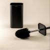 COSMIC NEA Bathroom Brush with Modern and Contemporary Design Made of Stainless Steel and Plastic. Floor Toilet Brush Holder in Matte White Color view 4