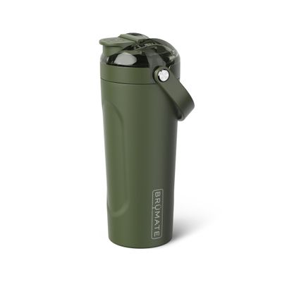 BrMate MultiShaker Blender Shaker Bottle | 100% Leakproof Insulated Stainless Steel | Pre Workout and Protein Shaker Bottle for the Gym | 25oz (OD Green)