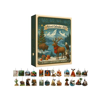 National Park Advent Calendars 24 Days Christmas Countdowns With Recyclable Paper & Sturdy Acrylic For Nature Themed Homes Decoration Family Friendly Christmas Countdowns