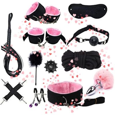 12 Piece Cross Buckle Nylon Sports Set, Suitable For Indoor Yoga Training, With Tail Trainer And Sleep Eye Mask - D6