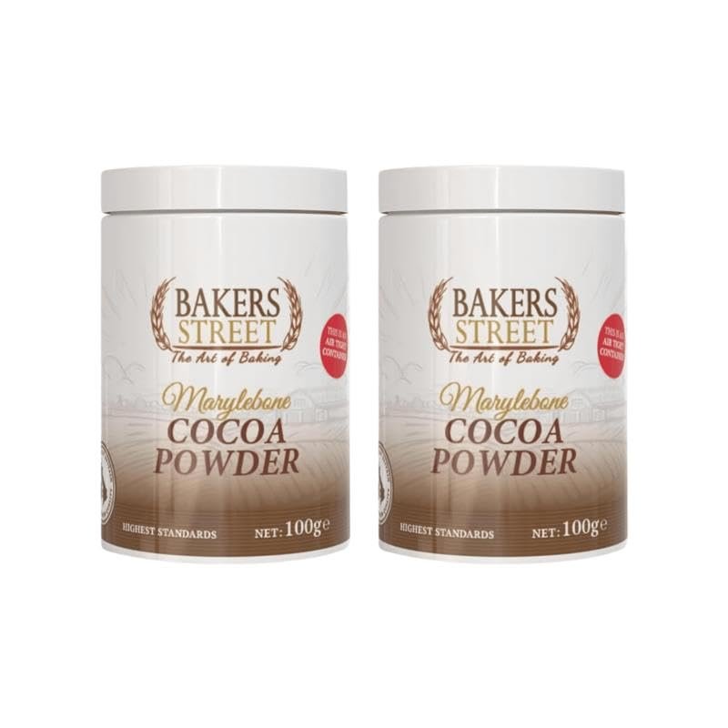 Bakers Street Alkalized Cacao Powder 2X100g Dark Brown (NP)