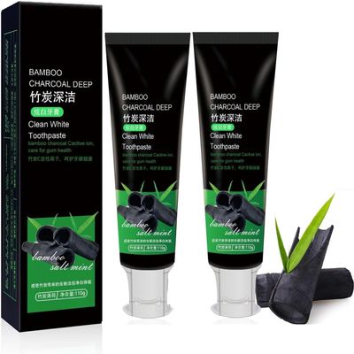 2025 Bamboo Charcoal Deep Intensive Whitening Toothpaste,Activated Charcoal Whitening Toothpaste,Deep Clean & Fresh Breath, Stain Removal Natural, Complete Care