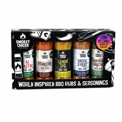 Smokey Carter Love to Grill BBQ Rub Gift Set - 5 x 100g Seasoning Shakers