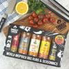 Chick and Wing BBQ Rub Gift Set | Smokey Carter | 5 x 100g Barbecue Seasoning Shakers, Buffalo Dust, Chinese Salt & Pepper, Lemon SPG (Salt,Pepper,Garlic), Buffalo Ranch, South Carolina. Chicken Wings view 2
