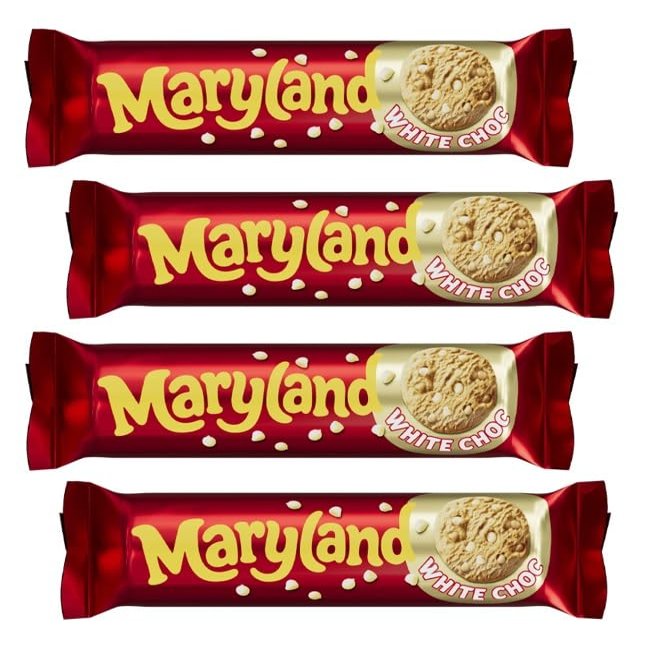 Maryland White Chocolate Chip Cookies Bundle | Perfect afternoon tea cookies | Chocolate Biscuits | Perfect biscuits for gifting | Biscuits for HIM & HER | Available for Hampers (200g x 4 packs)