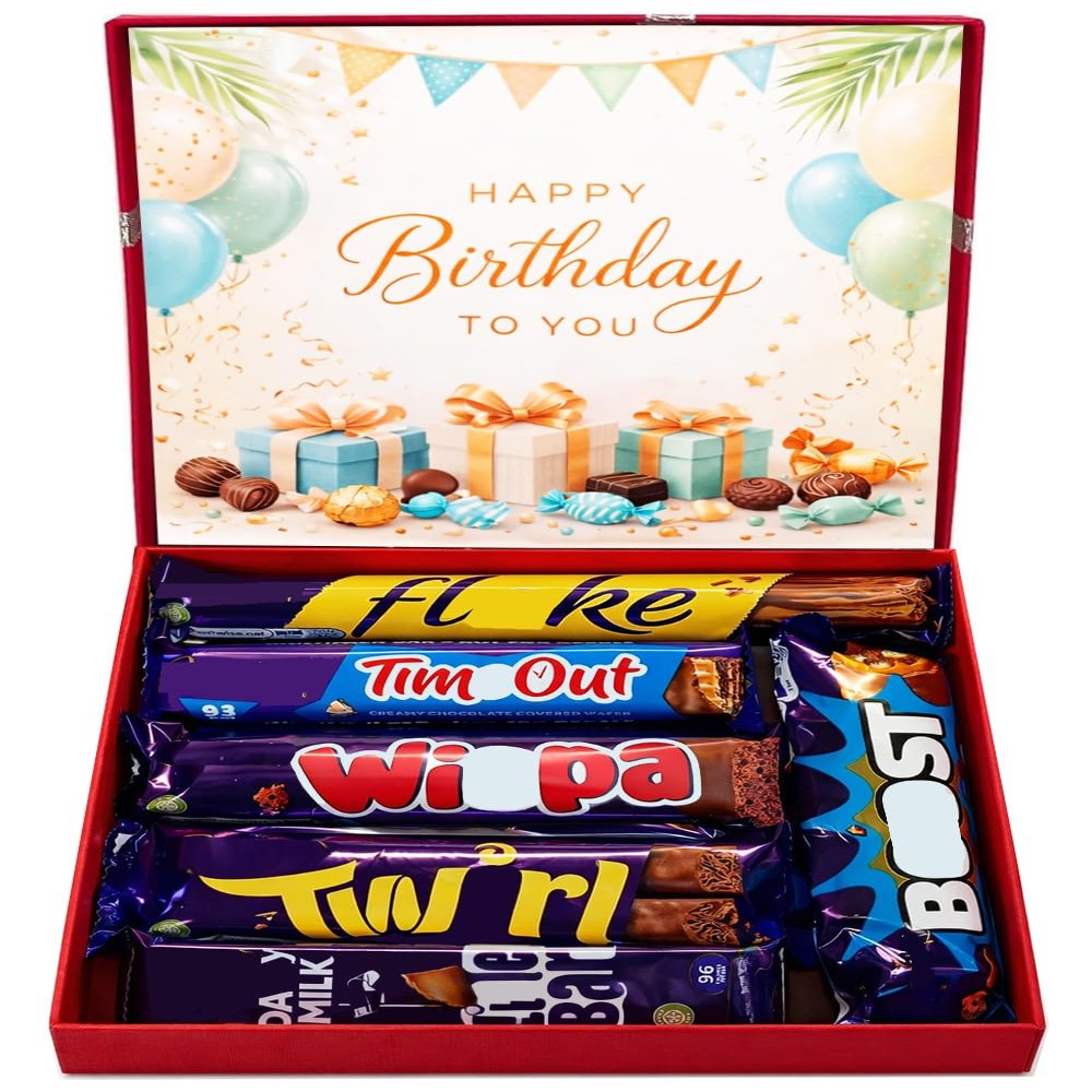 Happy Birthday Chocolate Gift Box Chocolate Gifts for Men Boys Birthday Gifts, Letterbox Chocolates Ready to Gift Treat Box for Kids Adults