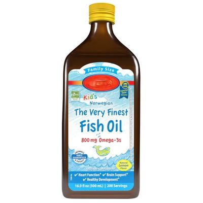 Norwegian Kids, Fish Oil 800mg, Omega 3, Non-GMO, Gluiten-Free, Natural Orange Flavor, 500ml