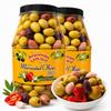 ANJOMAN 2 x Marinated Olive Milos Green & Kalamata Pitted 3.3L Jars | Authentic Mediterranean Marinated Olives view 1