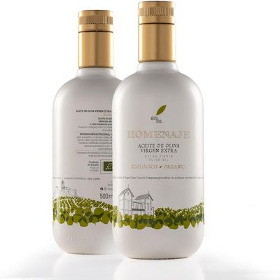 HOMENAJE Extra Virgin Olive Oil 500ml | Premium Quality | Cold-Pressed Spanish Olive Oil with Natural Purity and Exceptional Flavor for Cooking and Gourmet Dishes (Pack of 3)