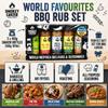 World Favourites BBQ Rub Gift Set, 5 x 100g Barbecue Seasoning Shakers view 2