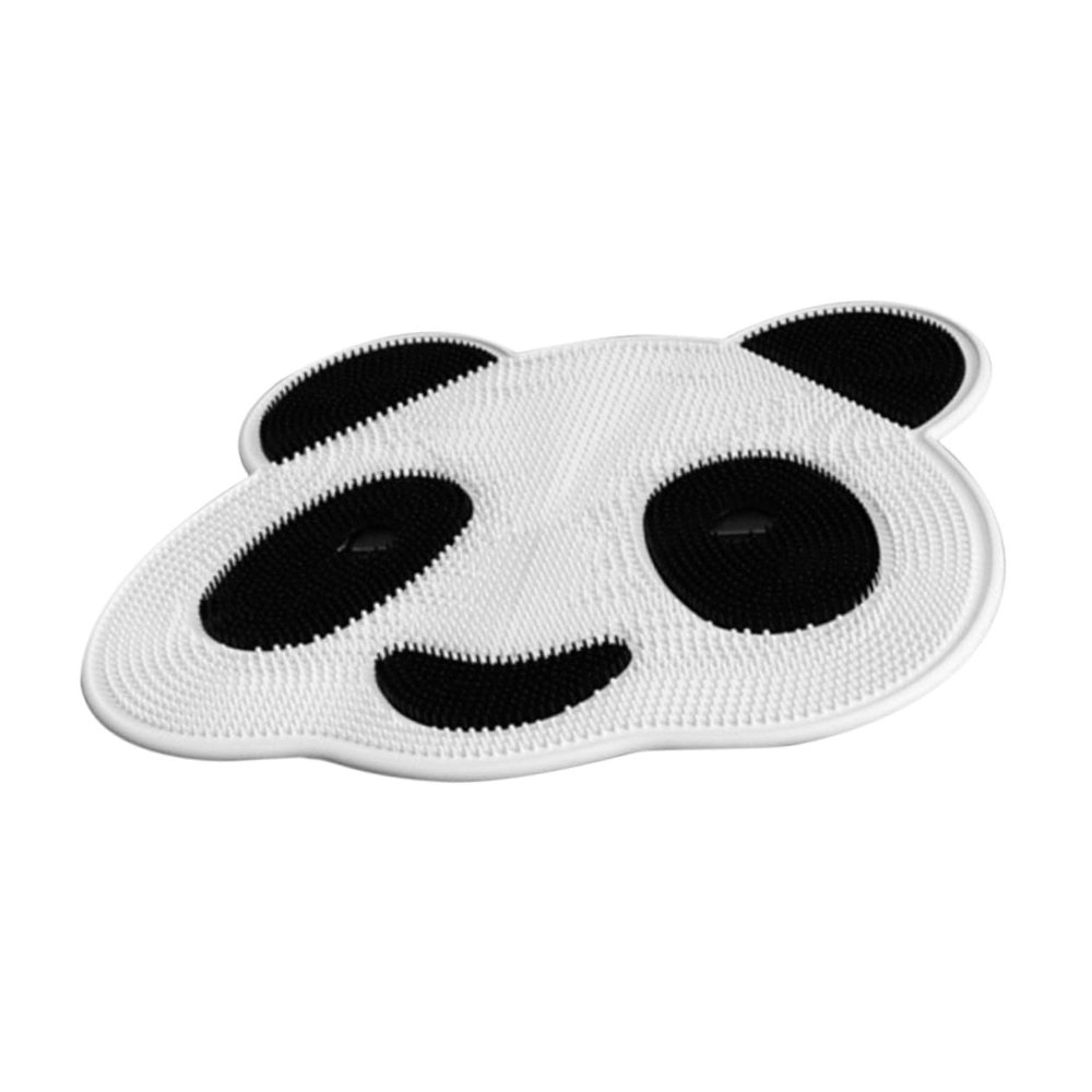 Hohopeti Cartoon Panda Shower Foot Scrubber Mat with Comfortable Tpr Material and Resistant to Deformation Design, Exfoliating Shower Mat for Deep Foot and Back Cleansing