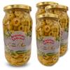 ANJOMAN 4 x Olive Green Sliced 1L Jars | Bulk Pack | Premium Mediterranean Sliced Olives in Brine view 1
