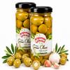 ANJOMAN 2 x Stuffed Garlic Pitted Olive Green St. w/Garlic Mammoth 358ml Jars | Gourmet Spanish Olives with Garlic view 1