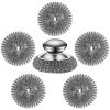 KTOJOY Stainless Steel Wool Scrubber Set, 6 Pieces with Handle, for Cleaning Dishes, Pots, Pans, Cast Iron view 1