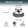 KTOJOY Stainless Steel Wool Scrubber Set, 6 Pieces with Handle, for Cleaning Dishes, Pots, Pans, Cast Iron view 2
