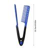 2pcs Professional Hair Straightening Comb, Beard Straightener For Men, Heat-resistant V Type Flat, Cutting Comb Iron Hairdressing Care Styling Tool Wet Dry, Suitable For Afro Hair view 2