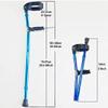 Lightweight Adjustable Forearm Crutches - Folding Aluminum Elbow Crutches with Pivoting Cuffs & Ergonomic Handles for Enhanced Comfort - Durable Support (Pair) view 2