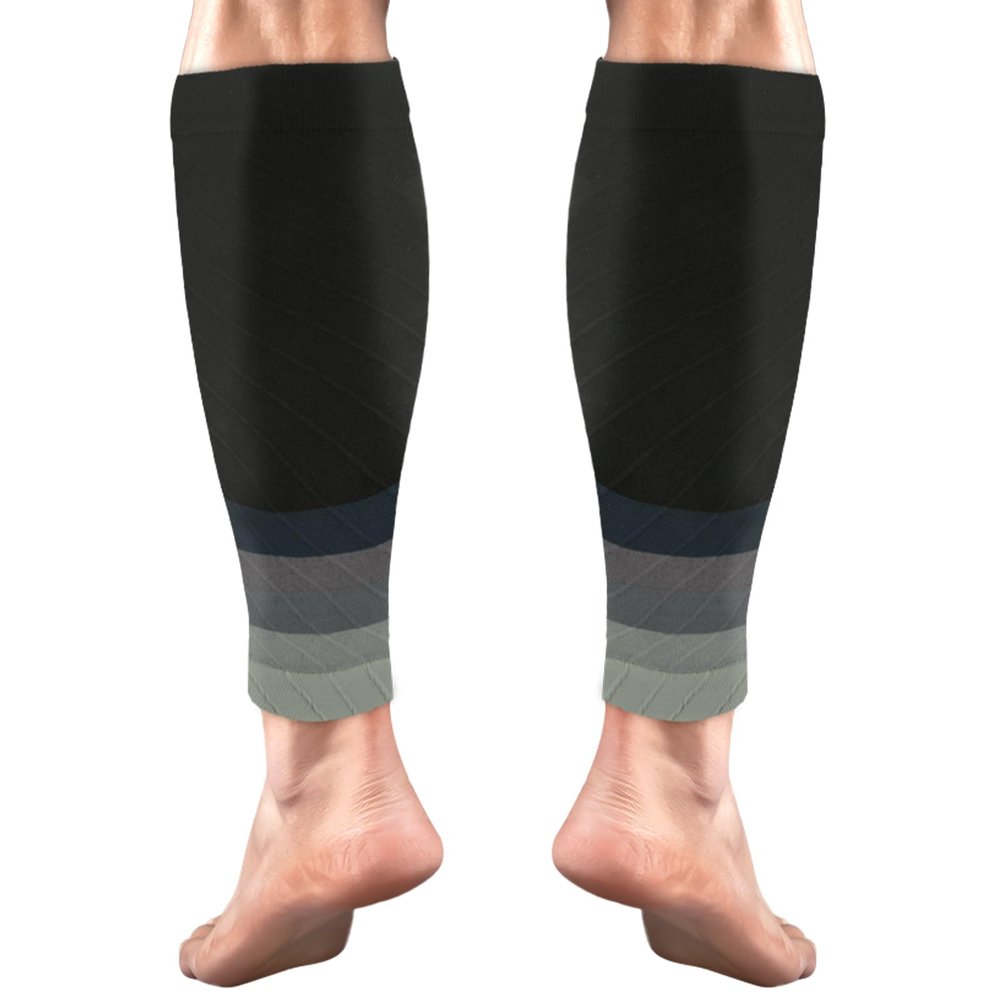 ACWOO Calf Support Compression Sleeves for Women Men, 1 Pair 15-21mmHg Class 1 Shin Splints Brace Support for Torn Muscle Pain Relief, Cramps, Sprains, Footless Leg Socks for Running Sports Flight