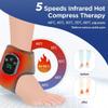 3-in-1 USB Rechargeable Ankle and Foot Massager, Cordless and Portable Ankle Heat + 5 Heat Levels 3 Vibration Modes, Pain Relief, One Size Fits All (1PC) view 3