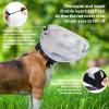 Dog Net Hood - Quiet Ears Cover for Small Pets, Breathable Scratch-Proof Guard with Mouth Zipper, Allows Panting and Drinking, Pet Protection for Shower, Bathing, Grooming, Swimming view 2
