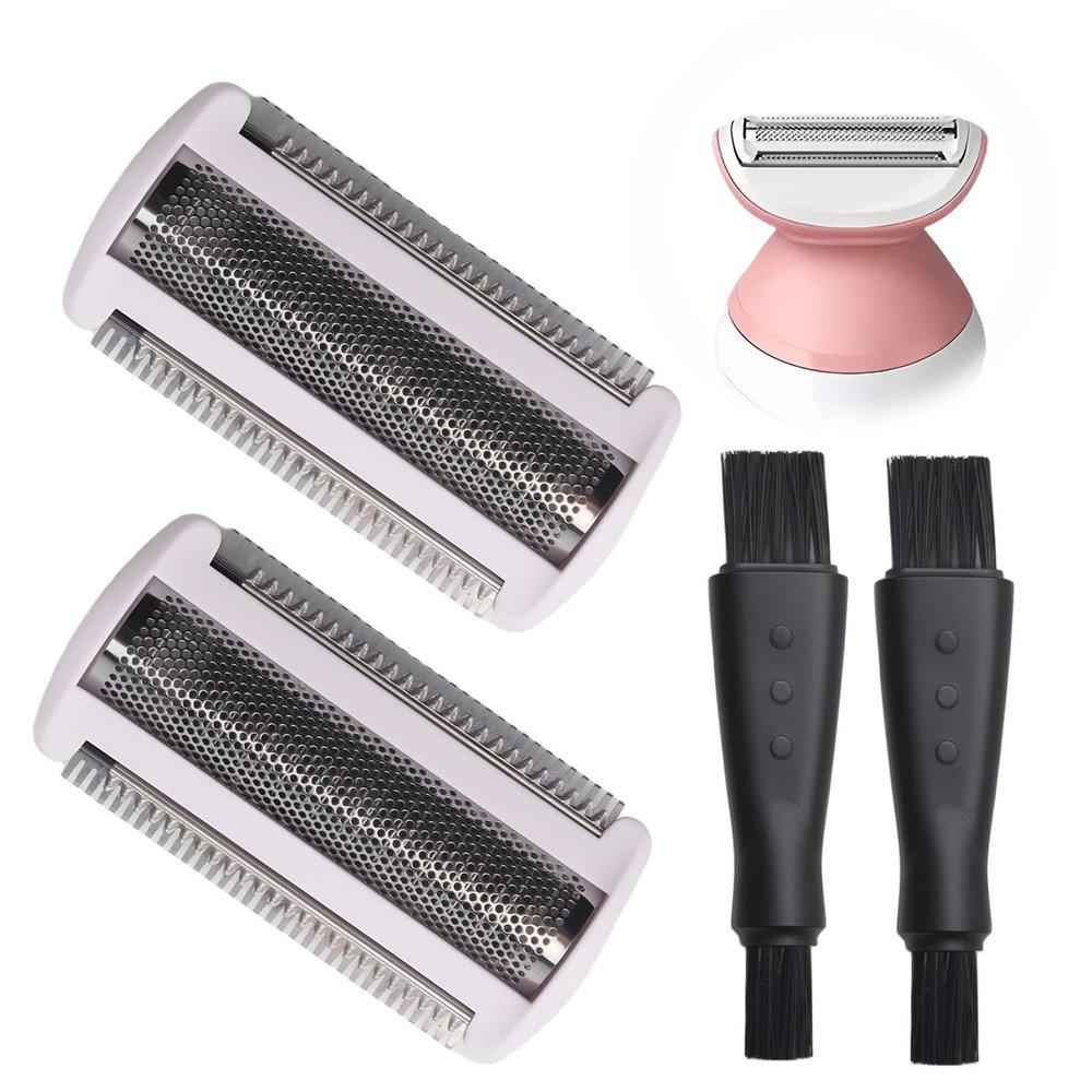 2PCS Replacement Shaver Foil Heads for Philips BRL130 BRL140 BRL175 BRL146 Electric Ladyshaver Replacement Blades Accessories Shaving Head Film with Brush Foil Blades for Women Wet and Dry