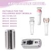 2PCS Replacement Shaver Foil Heads for Philips BRL130 BRL140 BRL175 BRL146 Electric Ladyshaver Replacement Blades Accessories Shaving Head Film with Brush Foil Blades for Women Wet and Dry view 4
