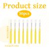 30 PCS Yellow Dental Brushes,Interdental Floss Picks Between Teeth Toothbrush Oral Care,Interdental Brushes Yellow Brushes,Dental Floss Brush 0.7mm Interdental Brushes view 2