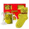 Grinch Hot Chocolate Gift Set, Ceramic Mug & Fluffy Socks view 1